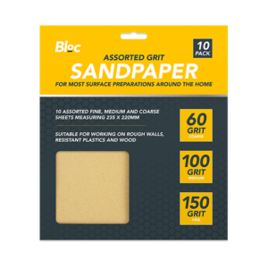 Assorted Grit Sandpaper 10 Sheets