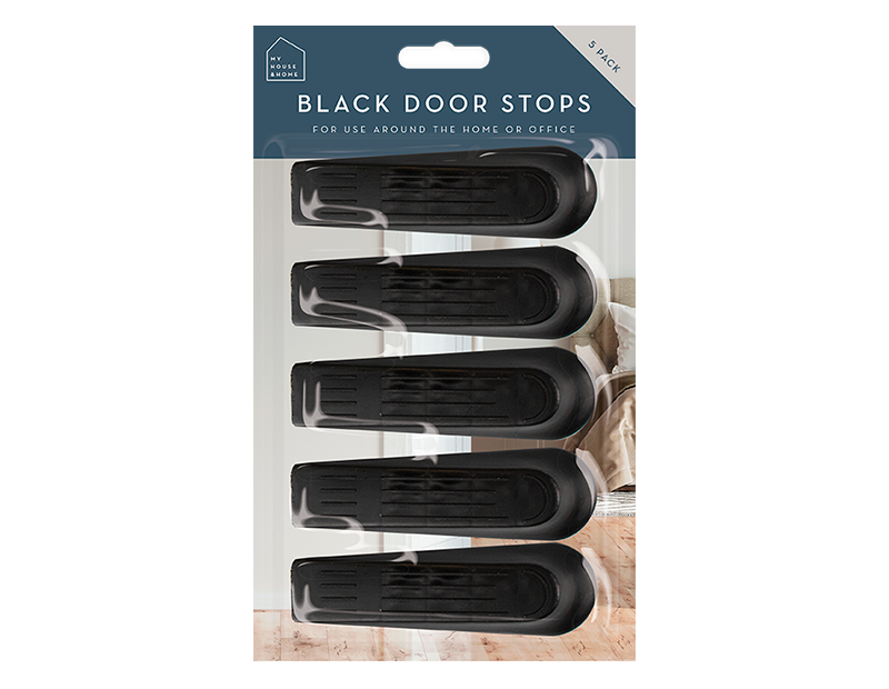 Black Door Stops 5 Pack