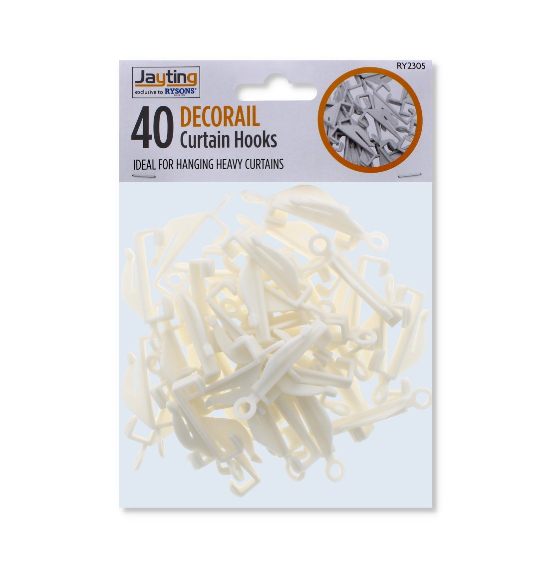 Curtain Track Glide Hooks 40 Pack