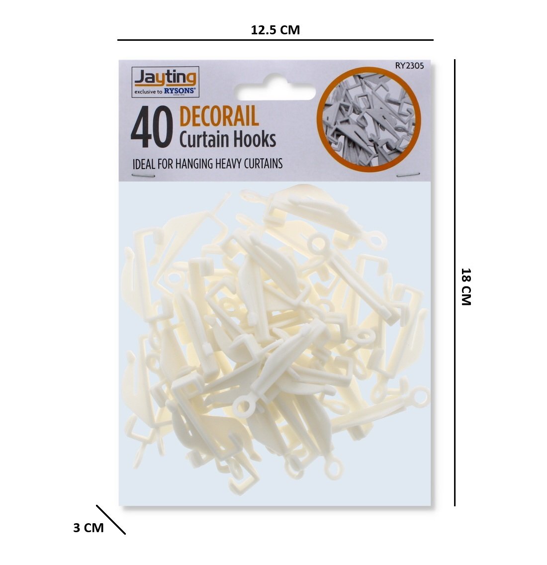 Curtain Track Glide Hooks 40 Pack - Image 5