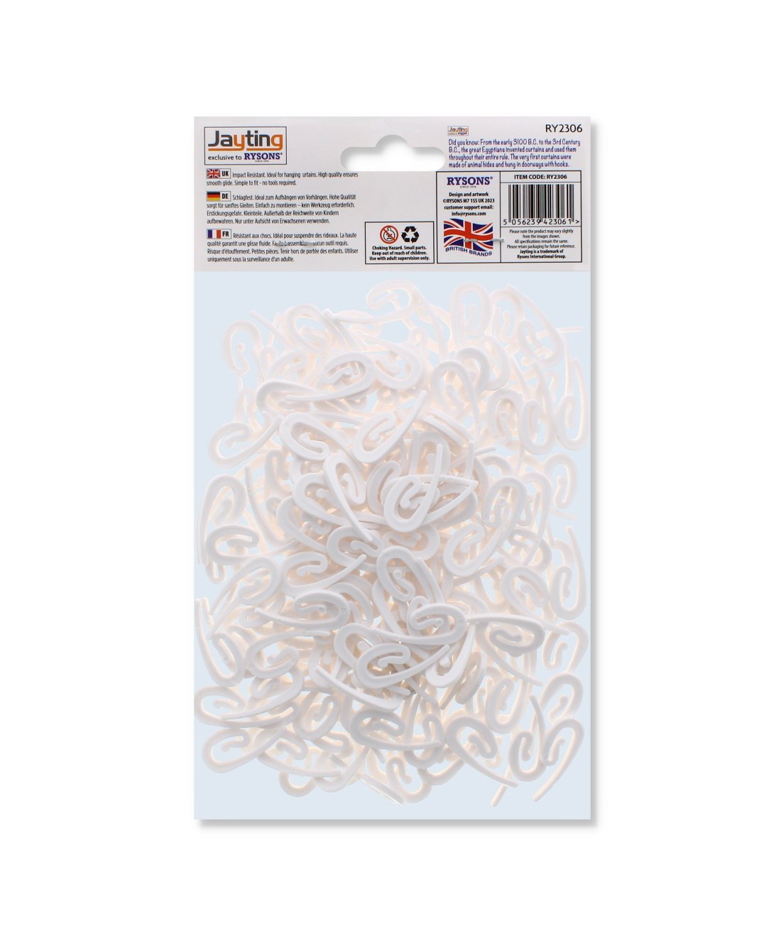 Decorail Curtain Hooks 200 Pack - Image 7