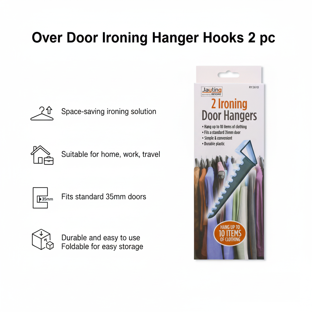 Over Door Ironing Hanger Hooks 2 Pack - Image 2