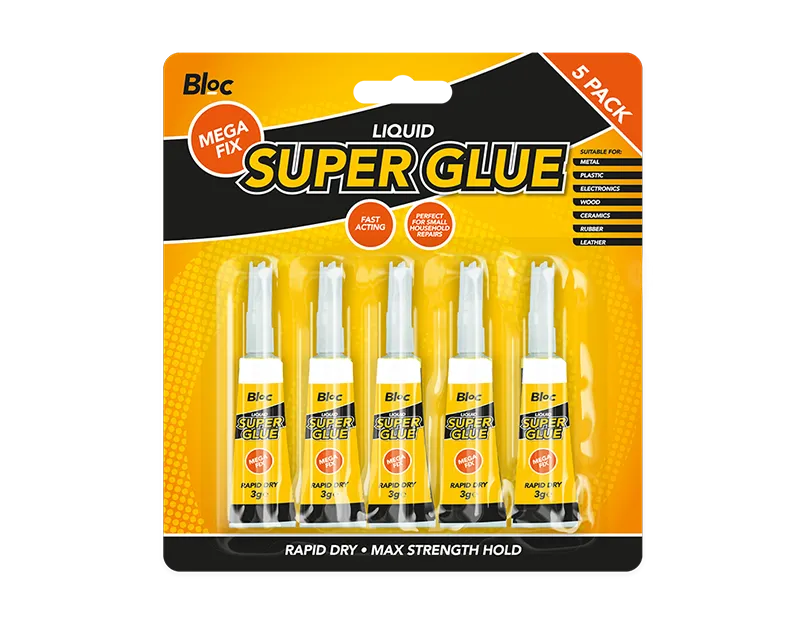 Super Glue 3g 5 Pack