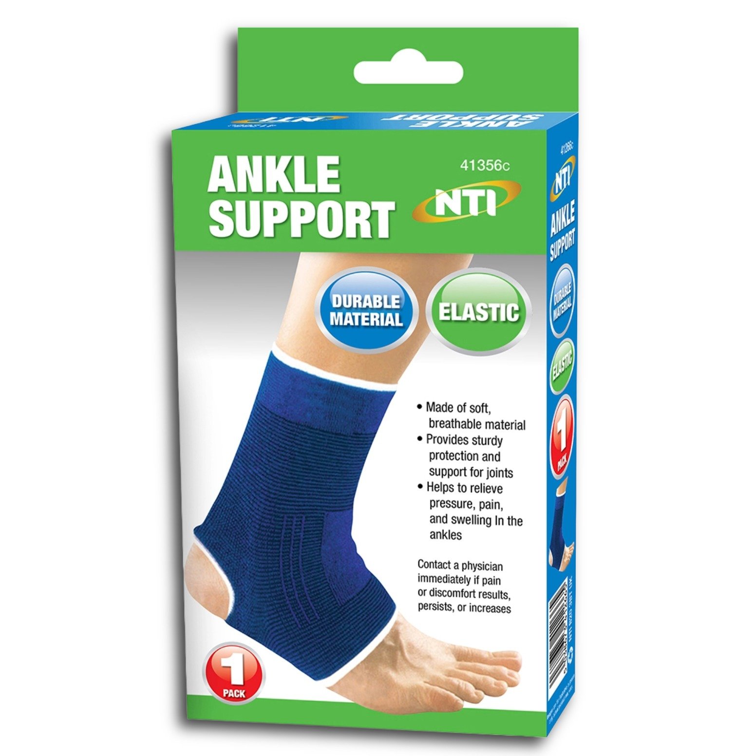 Elastic Knee Support Blue Breathable Compression Support Sleeve - Image 2