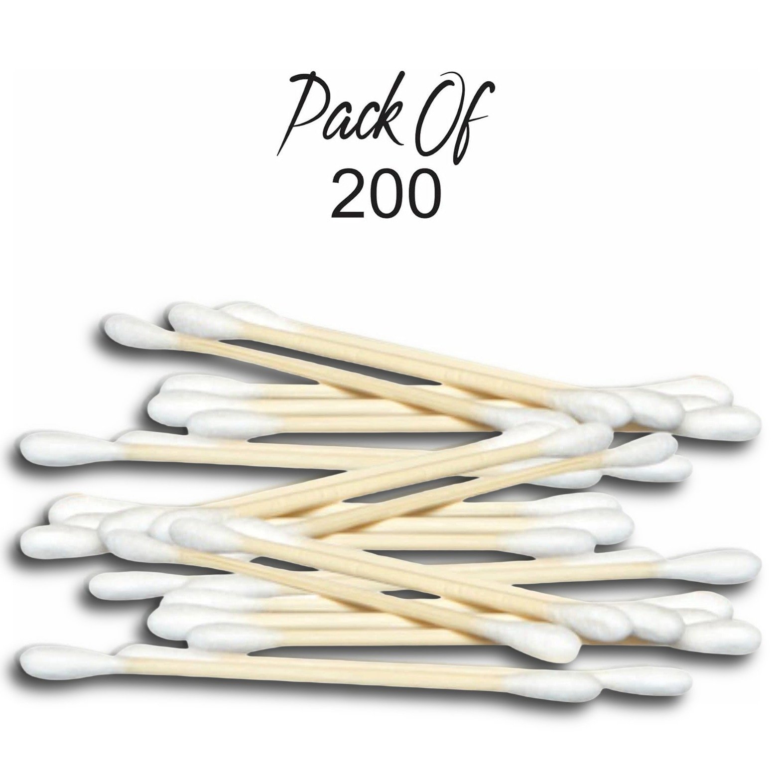 Bamboo Cotton Buds 200 Pack Eco Friendly Biodegradable Cotton Swabs - Image 3