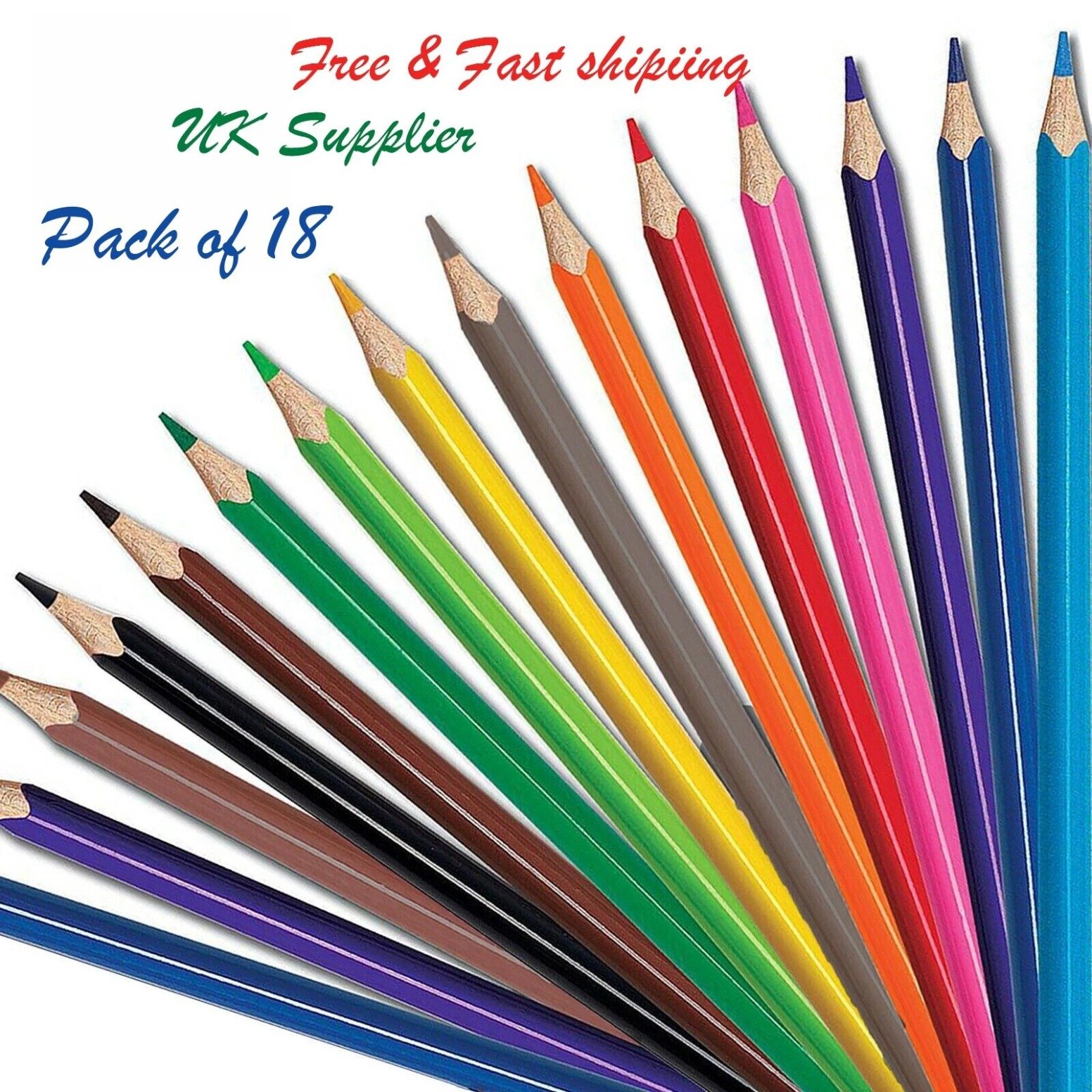 Colouring Pencils 18 Pack Kids Coloured Pencils for Art & Crafts - Image 3